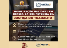 Ato nacional em defesa da justiça do trabalho acontece em Brasília
