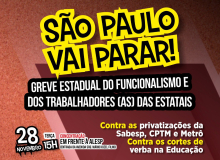Greve: Contra as privatizações e cortes na educação, São Paulo vai parar dia 28