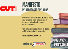 Assine o manifesto "Pela Educação e pela paz " da campanha Mais Livros, Menos Armas