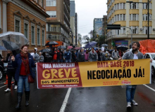 Em greve, municipais de Porto Alegre realizam hoje Ato Unificado Fora Marchezan