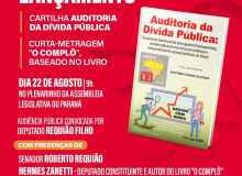 Auditoria Cidadã da Dívida lança cartilha sobre a dívida pública no PR dia 22