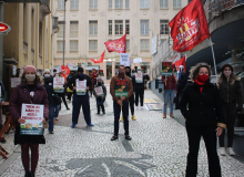 Sintrasem promove ato simbólico contra Reforma da Previdência de Florianópolis