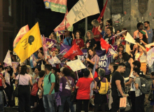 Ação Mulheres com Lula realiza ato na Praça Sete, em Belo Horizonte