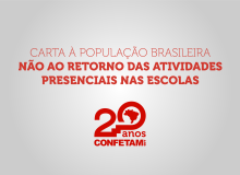 Carta à população brasileira: não ao retorno das atividades nas escolas