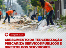 Crescimento da terceirização precariza serviços públicos e direitos dos servidores