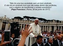 Papa Francisco elogia sindicatos e clama por novo pacto social