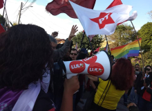 Confetam/CUT comanda o bom dia, presidente no acampamento Lula Livre