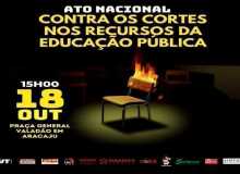 Ato Nacional: Sergipe vai protestar contra cortes nos recursos da educação pública