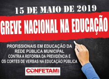 Confetam/CUT convoca trabalhadores do ensino público municipal para a Greve Nacional da Educação