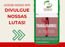 Fetram/SC convida você a acompanhar o site da entidade