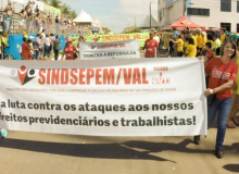 Servidores de Valparaíso protestam por direitos