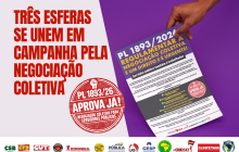 PL 1893/26 APROVA JÁ: Três esferas se unem em campanha pela negociação coletiva