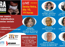 Sindicatos CUTistas de João Monlevade realizam Live Fora Bolsonaro