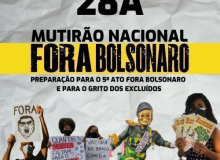 Sábado (28) tem esquenta para o Fora Bolsonaro do dia 7
