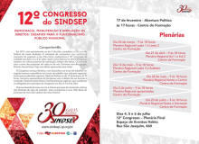 12ª Congresso do Sindsep SP celebrará os 30 anos da entidade