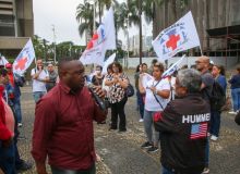 Profissionais de Saúde de Santo André ocupam o Paço Municipal